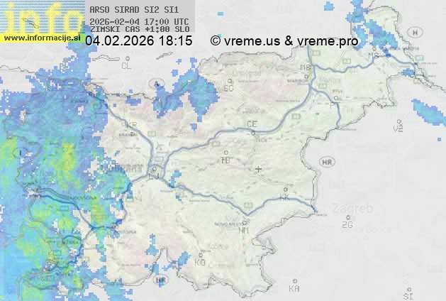 Radarska karta padavin