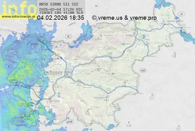 Radarska karta padavin