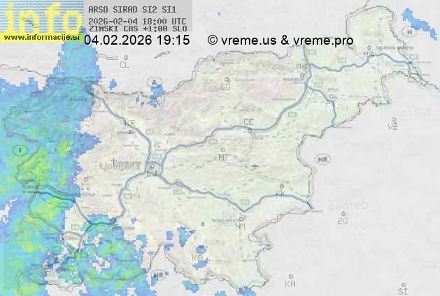 Radarska karta padavin