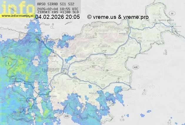 Radarska karta padavin