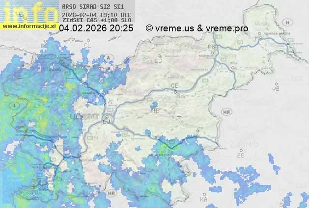 Radarska karta padavin