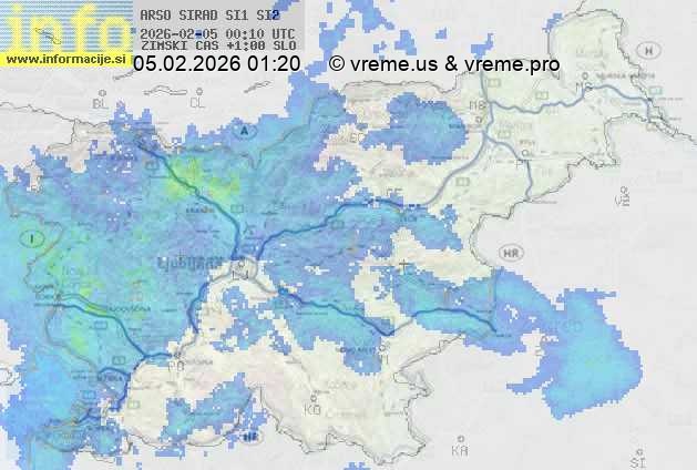 Radarska karta padavin