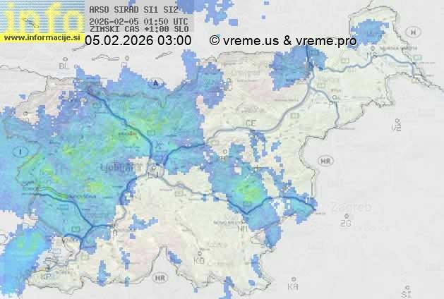 Radarska karta padavin