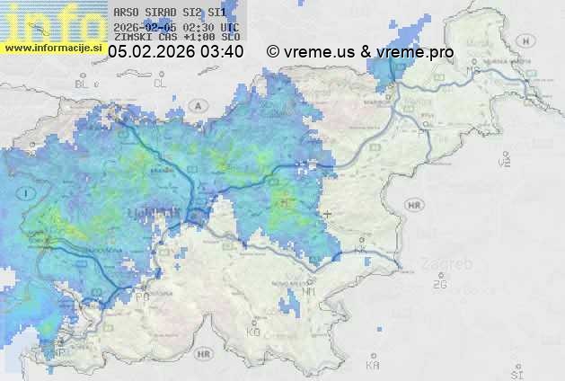 Radarska karta padavin