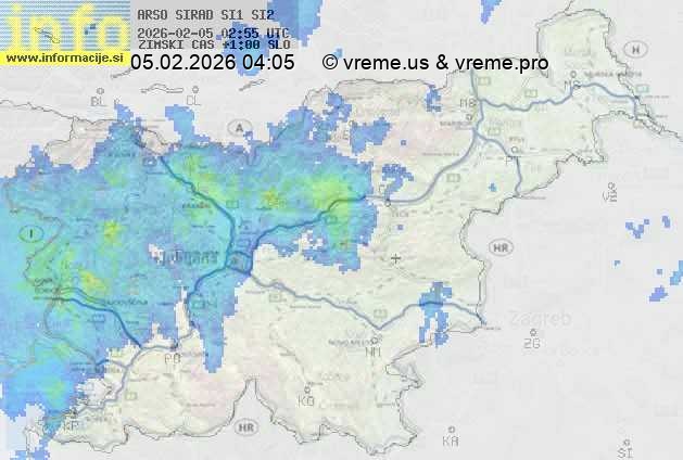 Radarska karta padavin