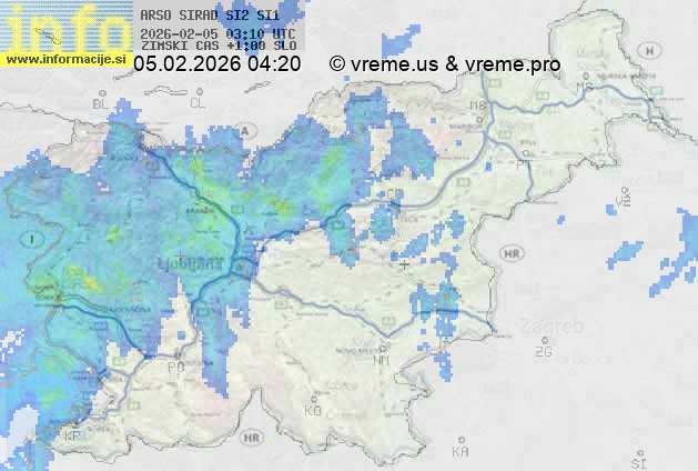 Radarska karta padavin