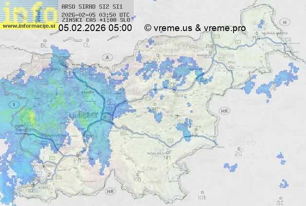 Radarska karta padavin
