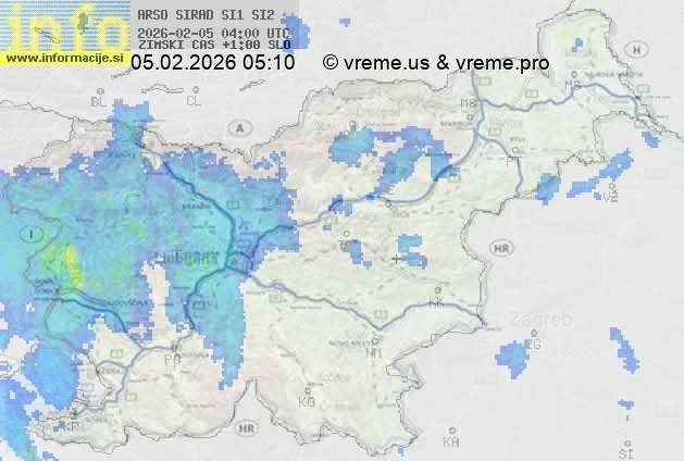 Radarska karta padavin