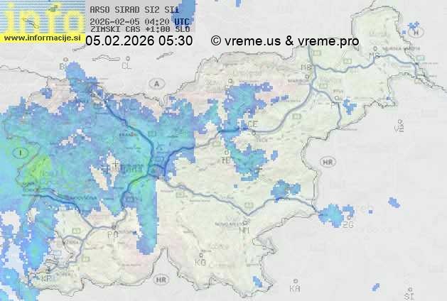 Radarska karta padavin