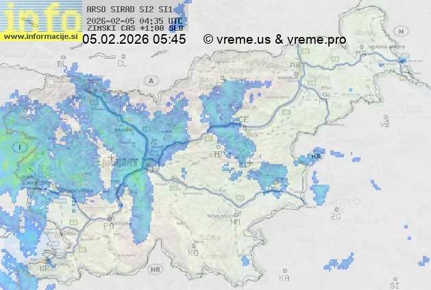 Radarska karta padavin