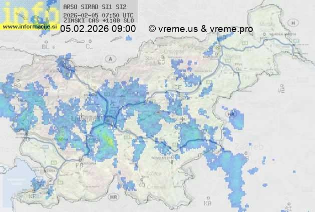 Radarska karta padavin