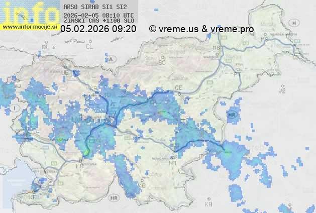 Radarska karta padavin