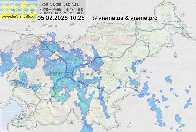 Radarska karta padavin