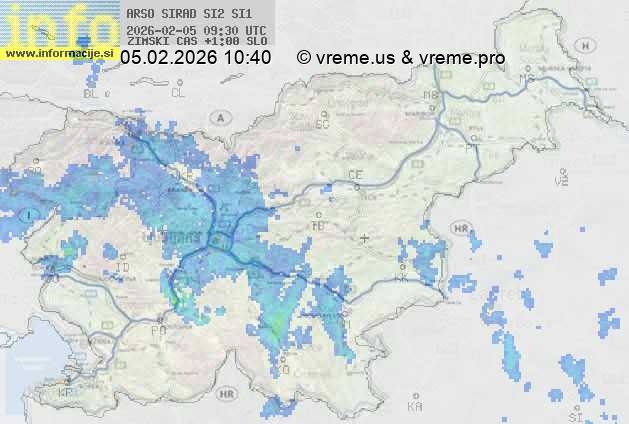 Radarska karta padavin