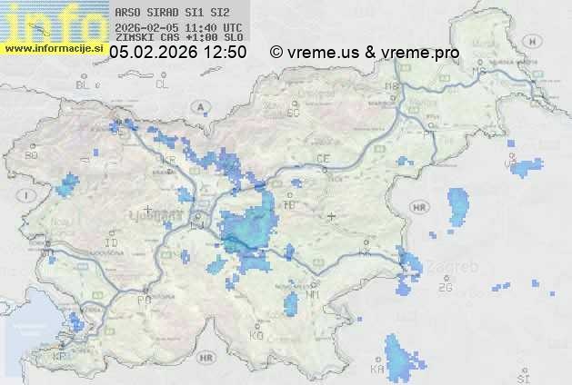 Radarska karta padavin