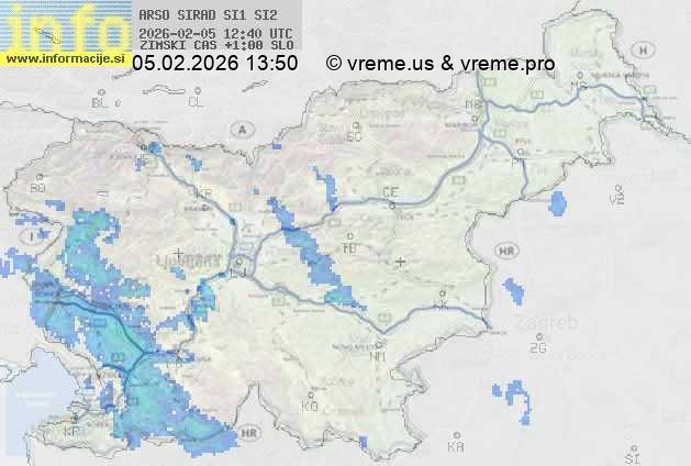 Radarska karta padavin