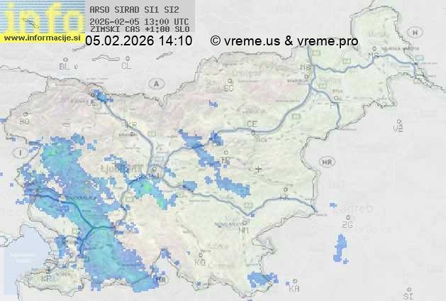 Radarska karta padavin