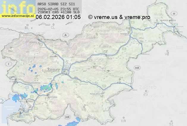 Radarska karta padavin