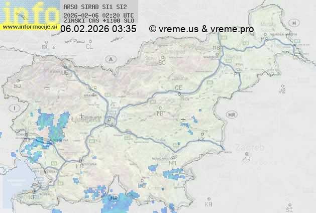 Radarska karta padavin