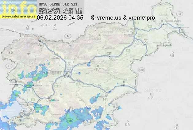 Radarska karta padavin