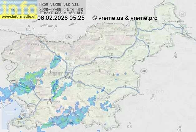 Radarska karta padavin