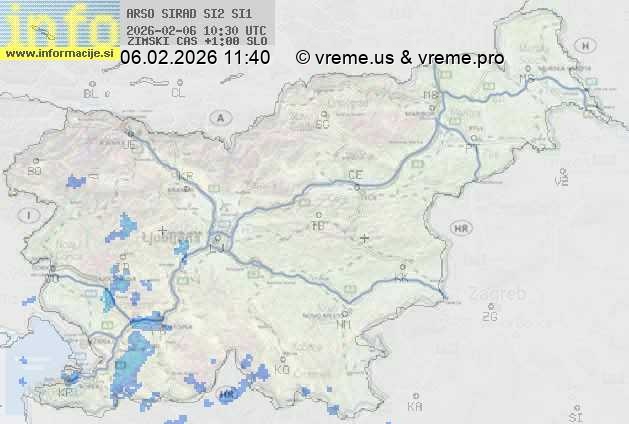Radarska karta padavin