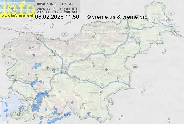 Radarska karta padavin
