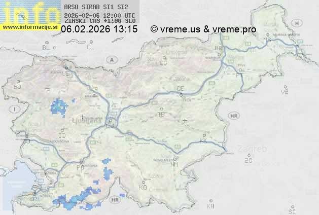 Radarska karta padavin