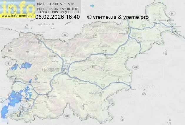 Radarska karta padavin