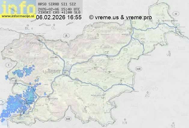 Radarska karta padavin