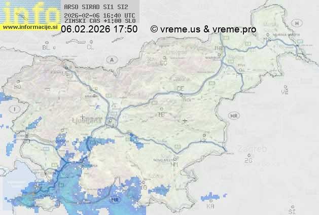 Radarska karta padavin