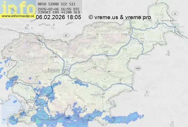 Radarska karta padavin