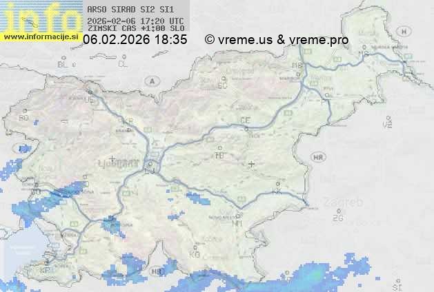 Radarska karta padavin