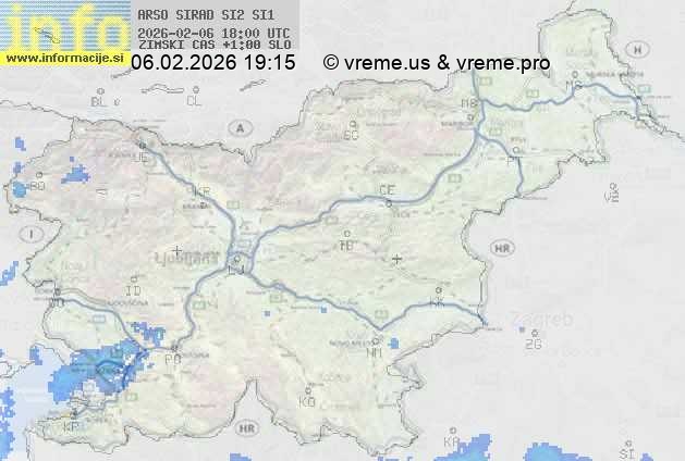 Radarska karta padavin