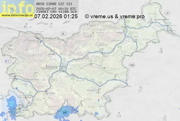 Radarska karta padavin