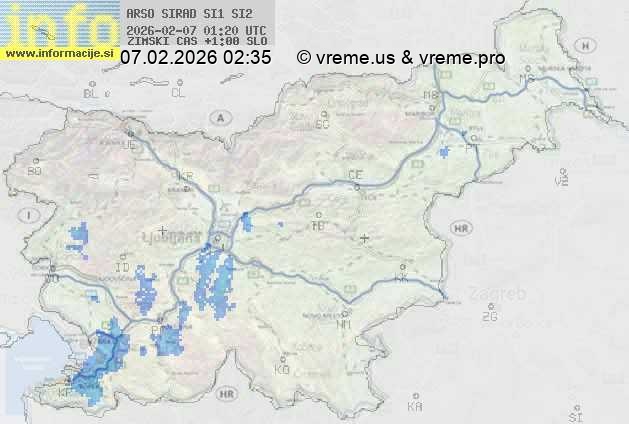 Radarska karta padavin