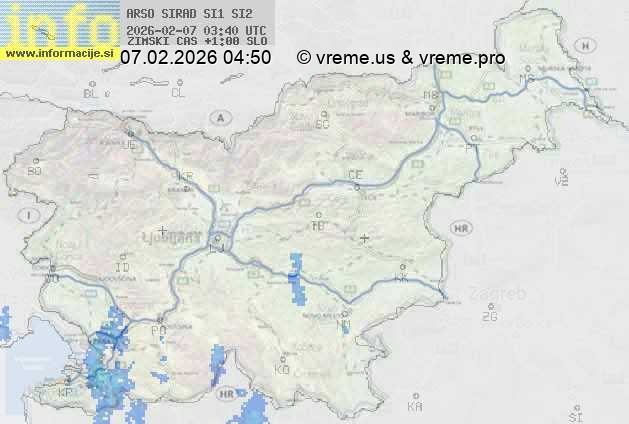 Radarska karta padavin