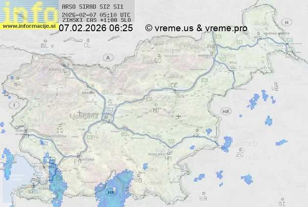 Radarska karta padavin