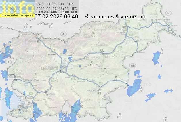 Radarska karta padavin