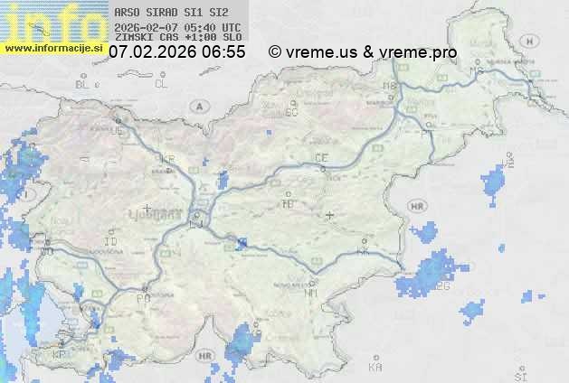 Radarska karta padavin