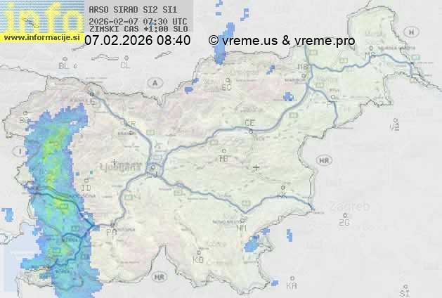 Radarska karta padavin