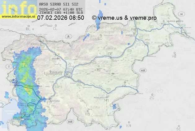 Radarska karta padavin