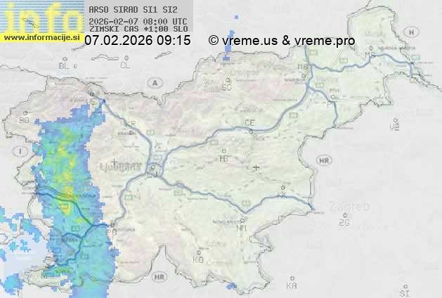 Radarska karta padavin