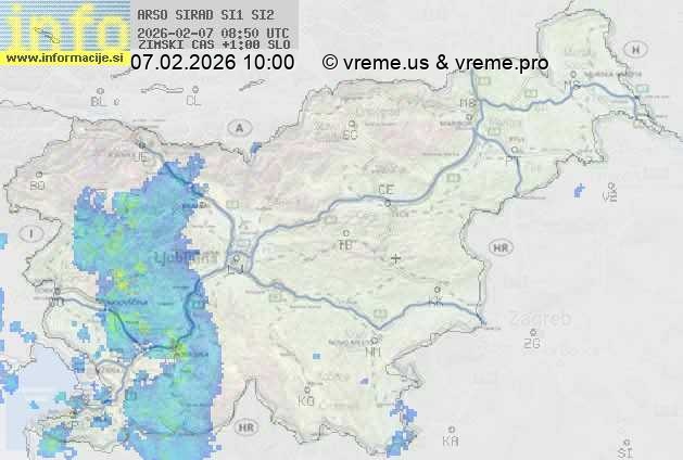 Radarska karta padavin