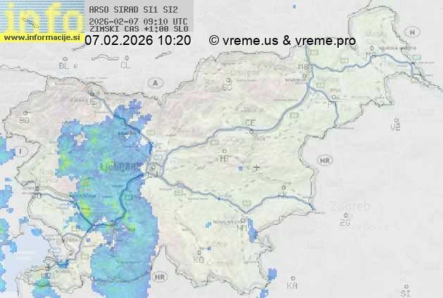 Radarska karta padavin