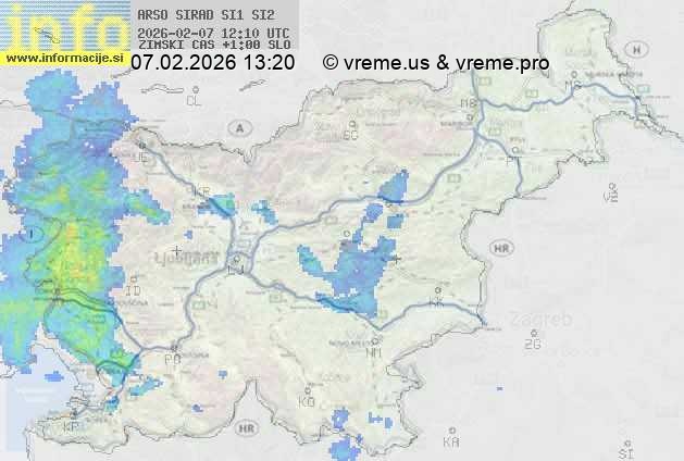 Radarska karta padavin