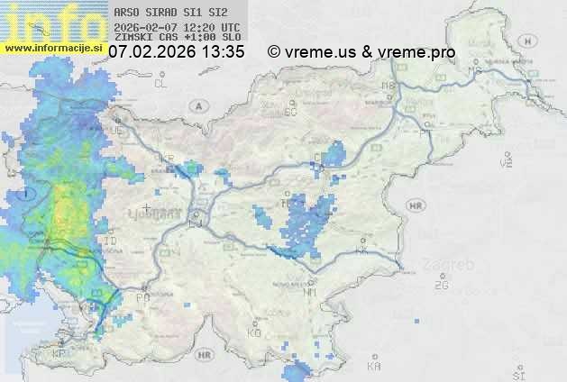Radarska karta padavin