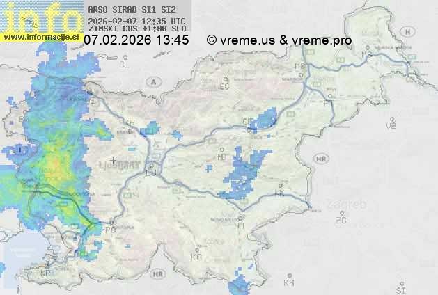 Radarska karta padavin