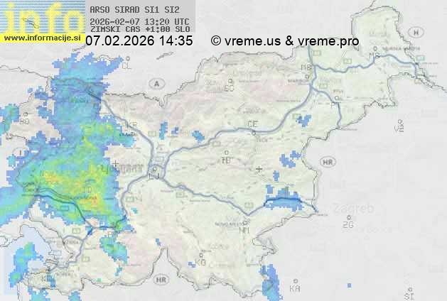 Radarska karta padavin