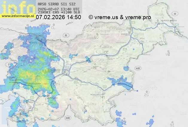 Radarska karta padavin